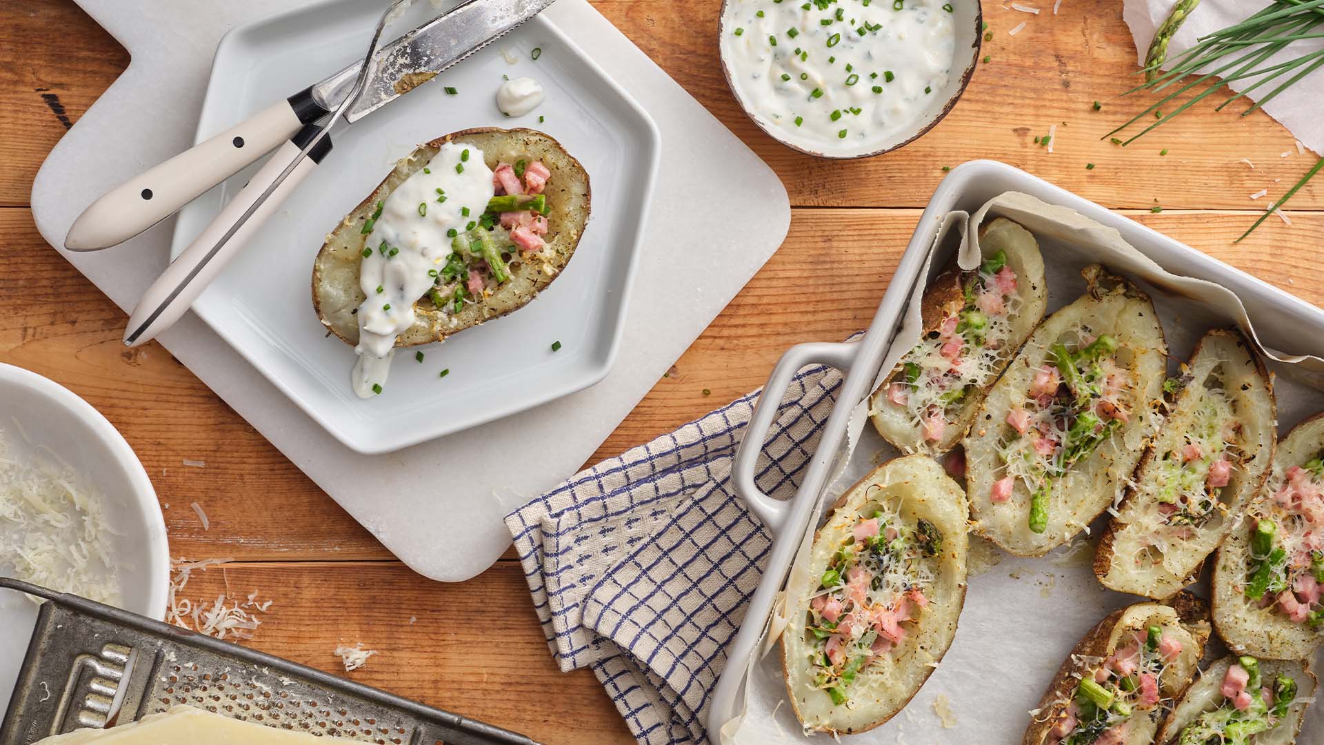 Gourmet Springtime Potato Skins